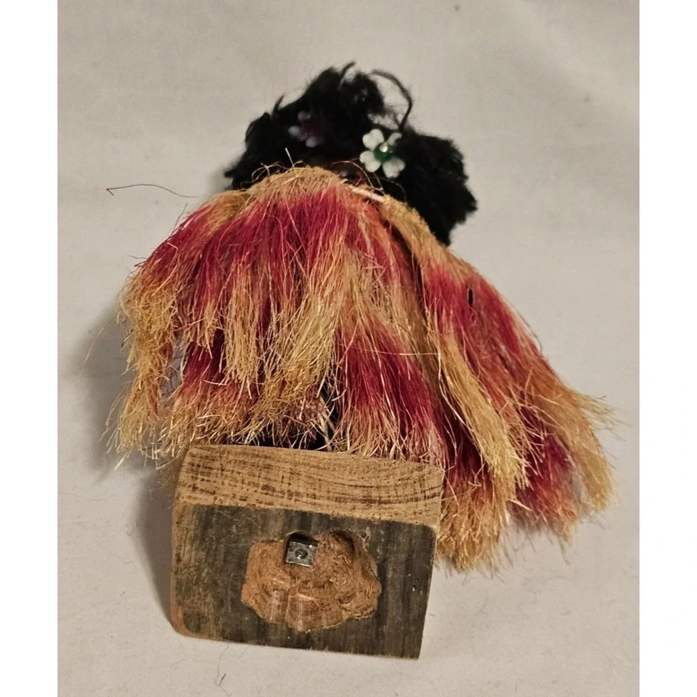 Vintage Hard Plastic Fijian Tribal Doll 7.5